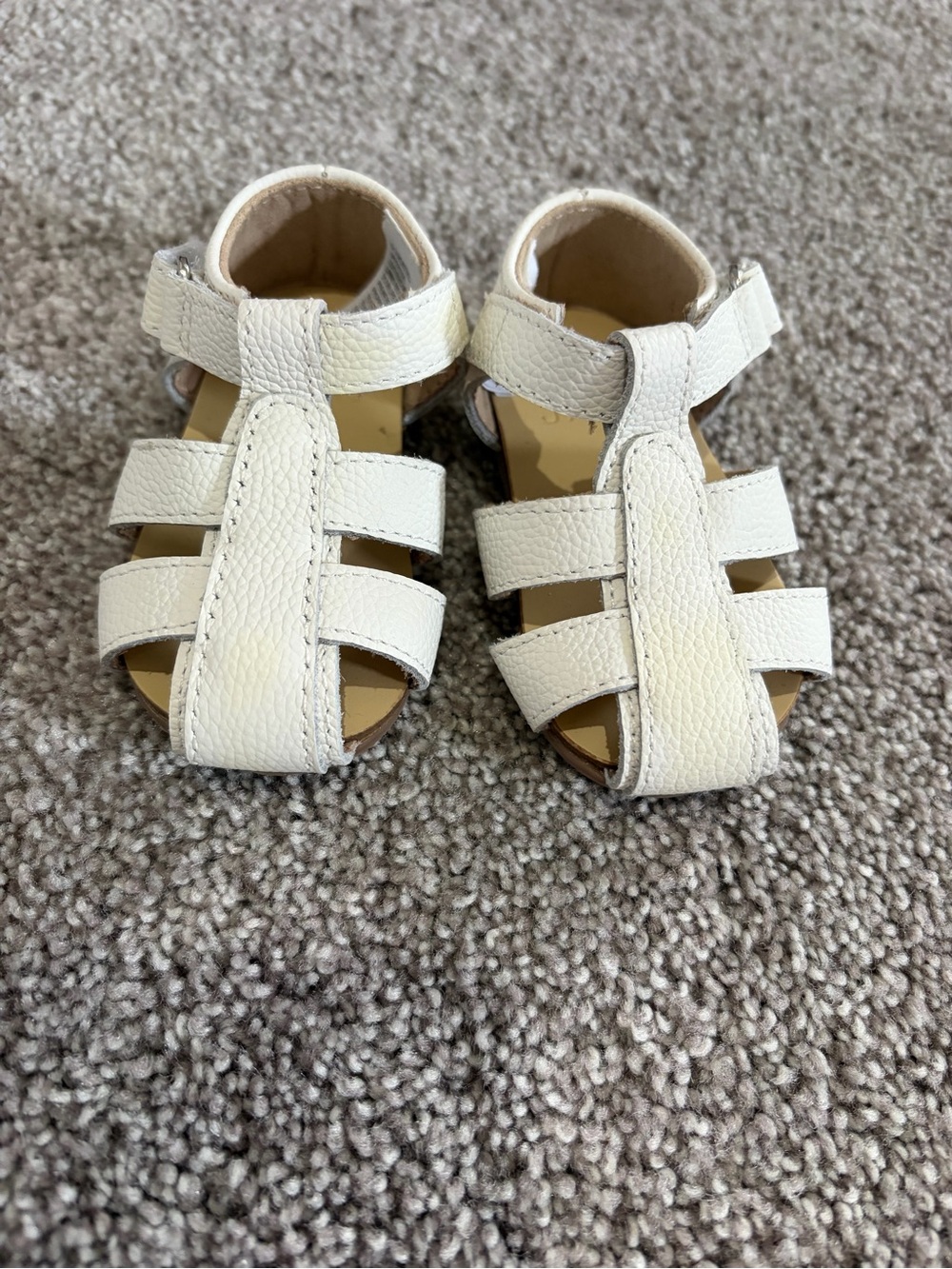 Janie & Jack White Fisherman Sandals size 0-3 mo